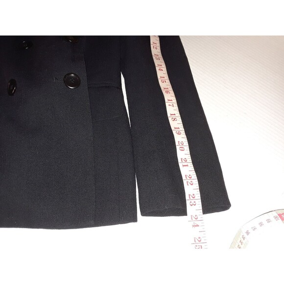 Jones New York Women's Blazer Size 6 Wool Blend Lined Double Breasted Black - Picture 5 of 8